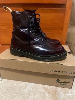 Women cherry red  Dr. martens Boots