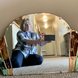 Antique mirrors and two pictures