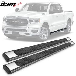 Fits 19-2024 Ram 1500 Crew Cab OE Style Black Side Step Nerf Bars Running Boards