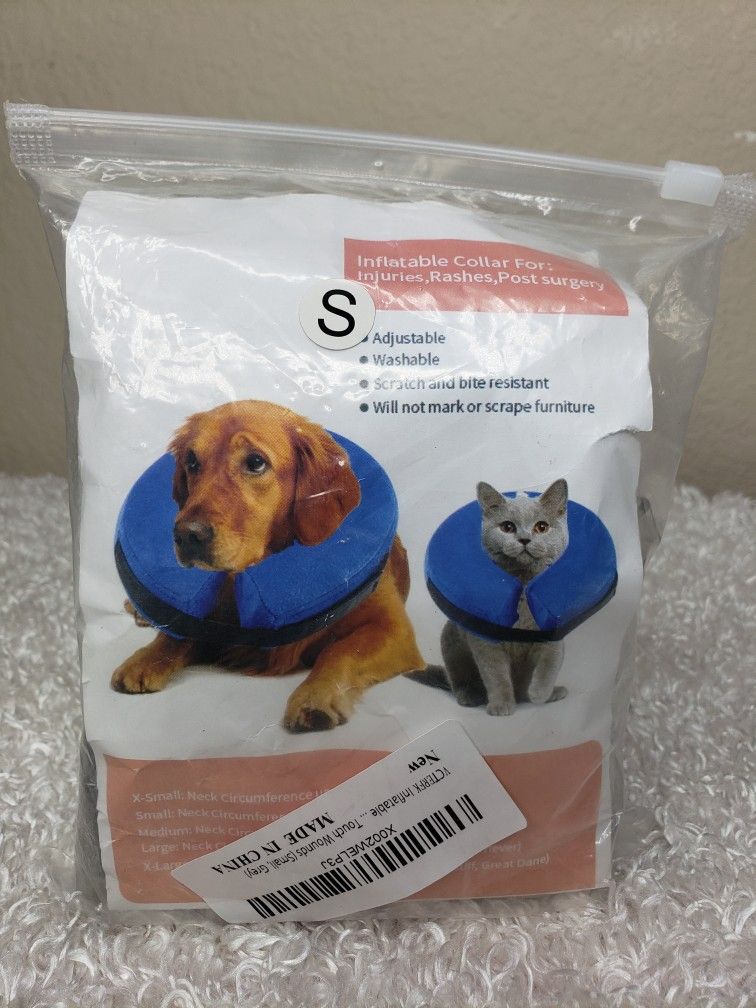 Soft Inflatable Recovery Donut Collar For Cat Or Dog