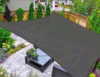Sun Shade Sail Rectangle 8’x12’ UV Block Canopy for Patio, Backyard, Garden, Outdoor Activities in Graphite