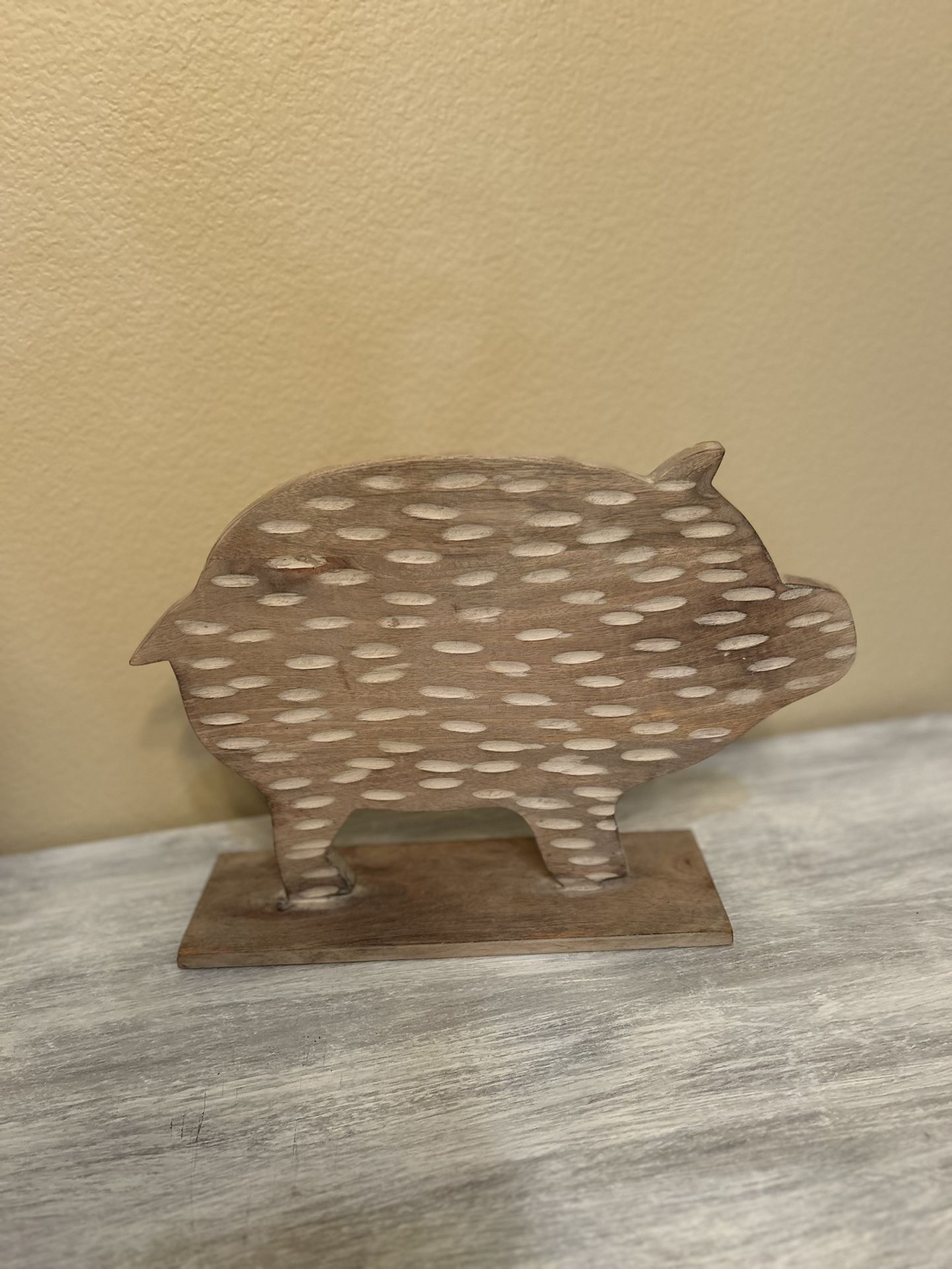 Wooden Decorative Pig