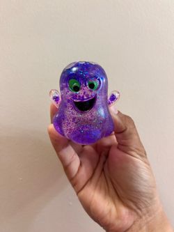 Purple Glittery Ghost Squishy 👻💜✨