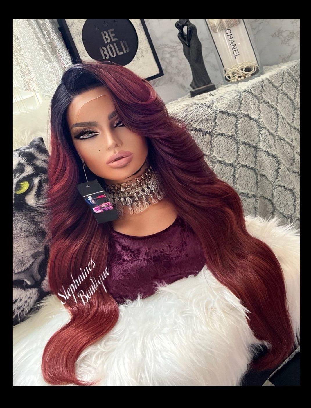 Human Hair Blended Lace Front Wig