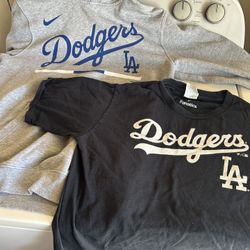 Los Angeles Dodgers Hoodie And Tee Shirt