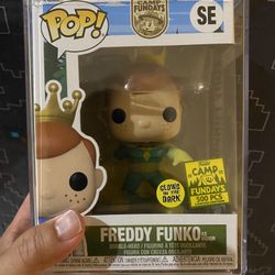 Funko Freddy Vision Camp Fundays Le500 Gitd Glow Pop Figure Rare Mint