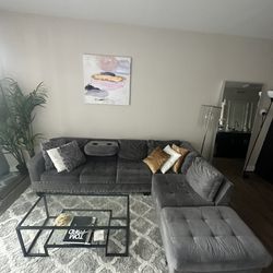 Gray Sectional Couch 