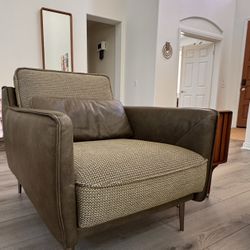Sofa Chair Leather Olive