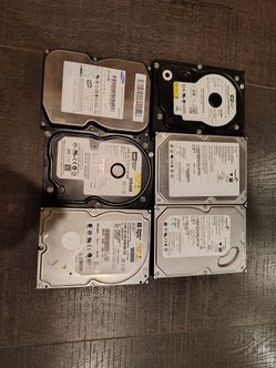 Lot of 6 hard drives HDD 3.5 inch SATA for desktop servers etc