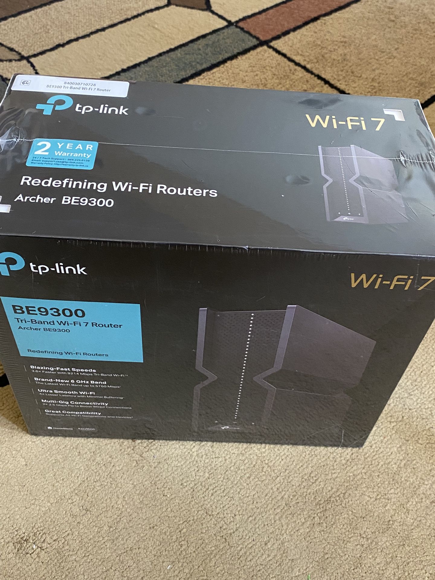 TP-Link Archer BE9300 Tri-Band Wi-Fi 7 Router New