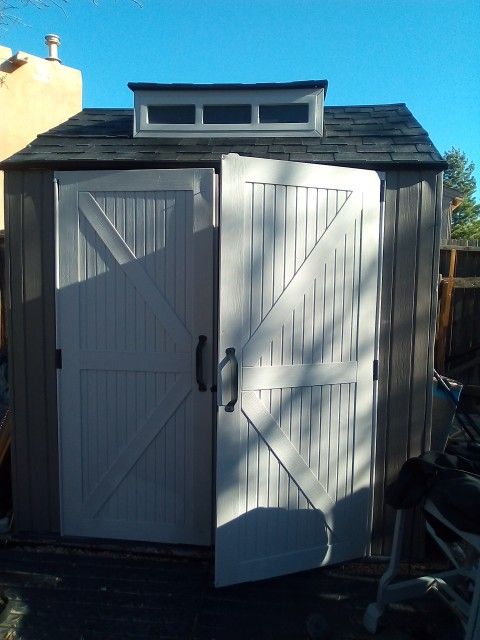 Outdoor Rubbermaid Gray Storage Shed 