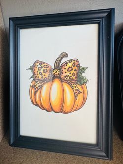 Pumpkin with bow picture