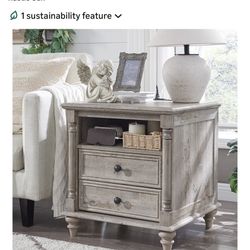Two Matching Gray Nightstands 