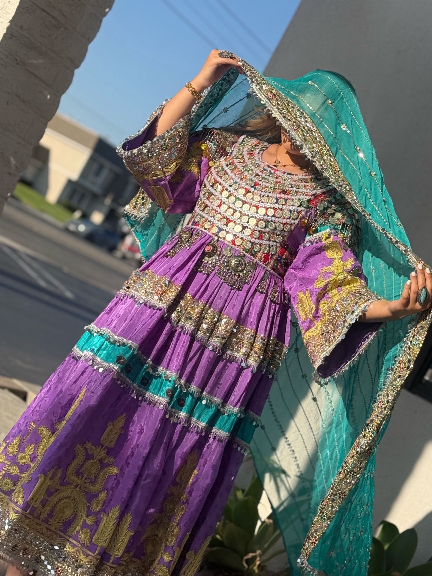 Afghani long dress hand made