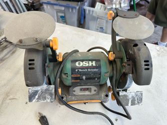 OSH 6” Bench Grinder TLG-150L 1/2 HP 3600 RPM Dual Wheel Tested Works