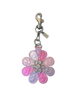 Coach Crystals Daisy Signature Patchwork Flower Bagcharm