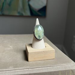 Adjustable Moss Agate Gemstone Ring ( firm on price ) 