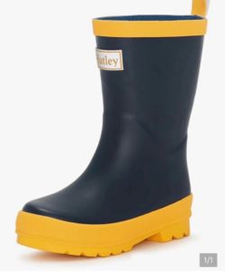 Hatley Navy and Yellow Kids' Rain Boot- fixed price
