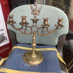 Ruuian Brass Candlesticks With Eagle