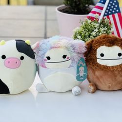 3 squishmallow 7.5@