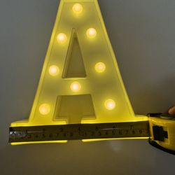 Letter “A” Marquee W/ Brand New Battery