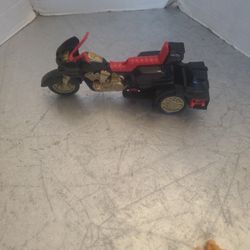 1991 Tyco Crash Test Dummies Red & Black SLAM CYCLE Stunt Motorcycle and trailer