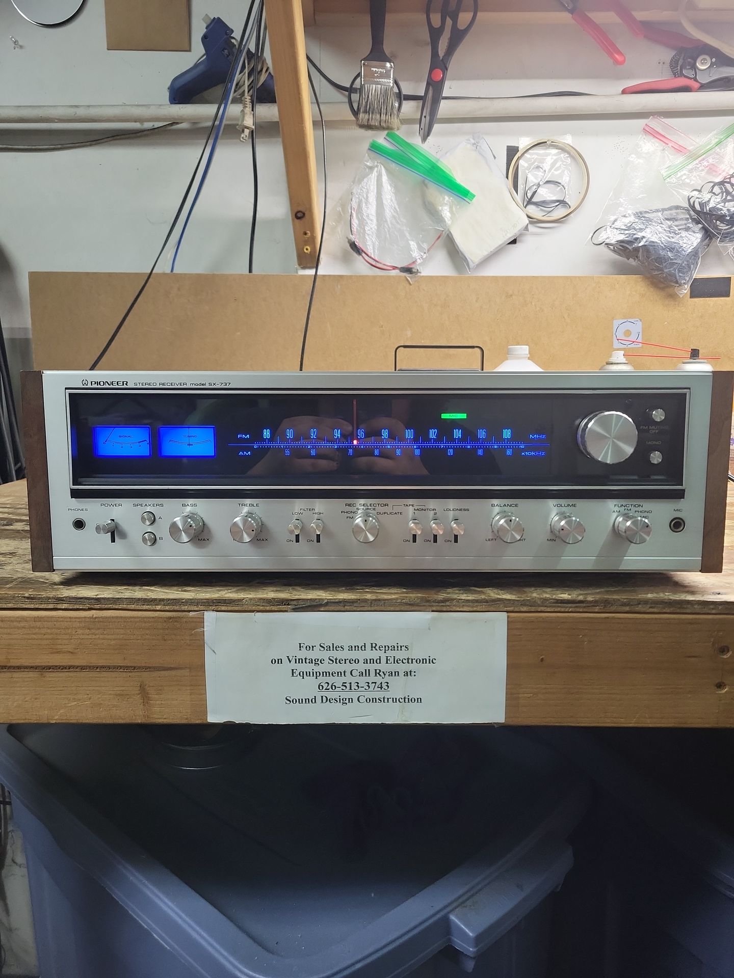 Vintage Pioneer SX-737 Stereo Receiver with Tuner reconditioned #2