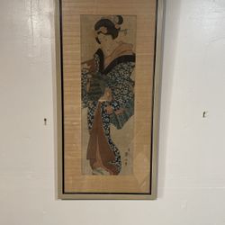 Japanese Wood Block Paint Original 