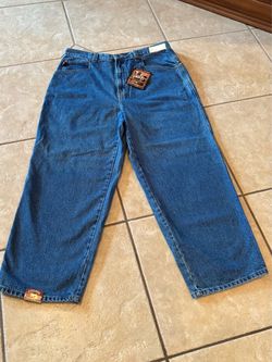 VINTAGE “STEELWING”  MENS BAGGY BLUE DENIM JEANS (1995’) 40W X 30L NEW WITH TAGS