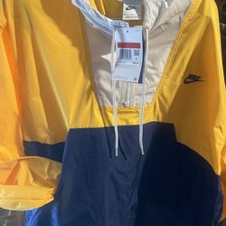 Nike Club Men's Marina Quarter-Zip Colorblocked Anorak Jacket