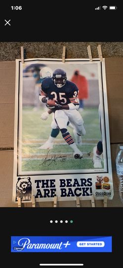 NFL Vintage 1980s Chicago Bears Poster 