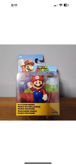 Jakks World of Nintendo Super Mario 2.5" RACCOON MARIO Mini-Figure 40117 NEW