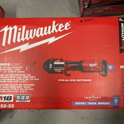 Milwaukee M18 18-Volt Lithium-Ion Brushless Cordless FORCE LOGIC Press Tool Kit with 1/2 in. - 2 in. Jaws Kit (6-Jaws Included)
