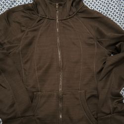 Black Zip-Up Activewear Hoodie