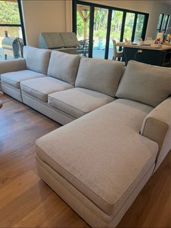 Pottery Barn Couch - Pearce Sectional Upholstered in βPebbleβ