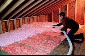 Blown-in Insulation install