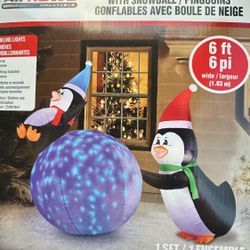 Snowball Penguins Adventure Christmas Inflatable 
