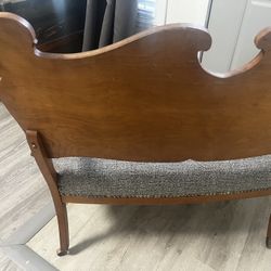 Antique Saute Love Seat newly upholstered