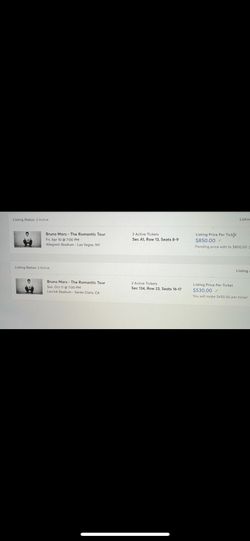 Bruno Mars Tickets