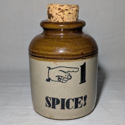 Vintage Moira Pottery Kitchen Crock Relish Jar / Rustic Vase 1 Spice! England