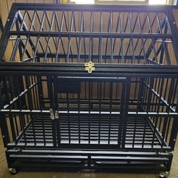Metal Extra Heavy-Duty Dog Crate- New Open Box