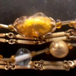 6 strand hand blown bracelet