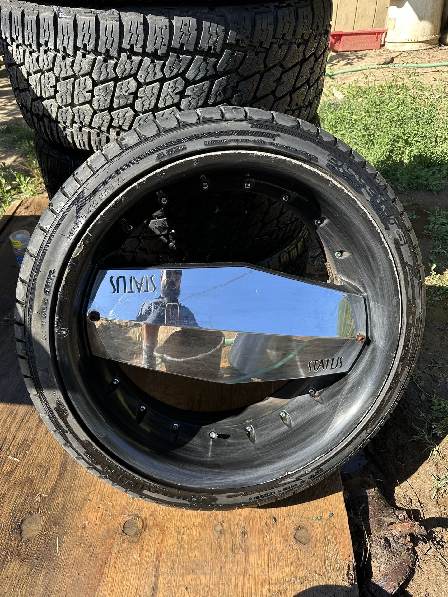 22s Universal Tires Come Out Of Honda Ridgline Truck 70 % Tread On Tires