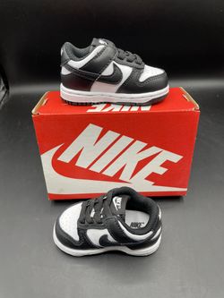 New Baby Toddler TD Size 3c Nike Dunk Low Panda Black White Shoes