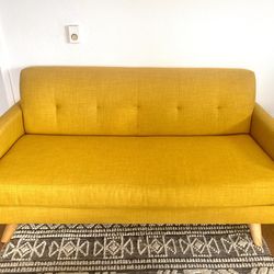Yellow Mid-Century Modern Couch