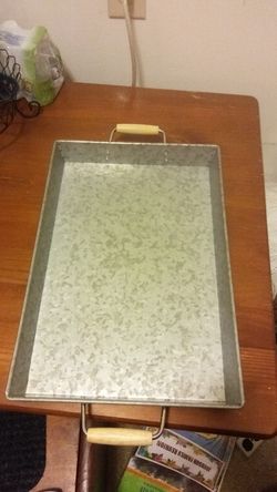Large metal tray