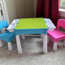 Activity Play Table Set with 2 Chairs