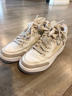 Jordan Spizike Low White/Neutral Grey - Size 4Y (fits women's ~5.5)