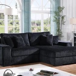 Comfy 2pcs (Black) Sectional