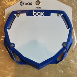 BOX TWO Number Plate Blue New!